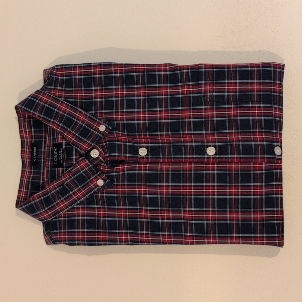 J. Crew Men's XL Classic Fit Flex Washed Long Sleeve Button Down Style #BB708
